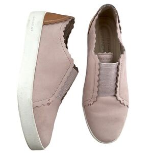 Cole Haan GrandPro Spectator Scalloped Light Pink Leather Slip-On Sneakers